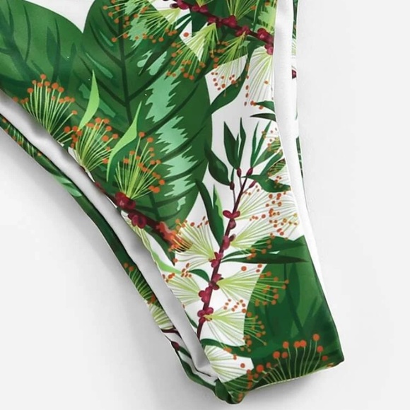 🛑SOLD🛑Tropical Criss Cross Backless One Piece Swimsuit - Picture 4 of 7